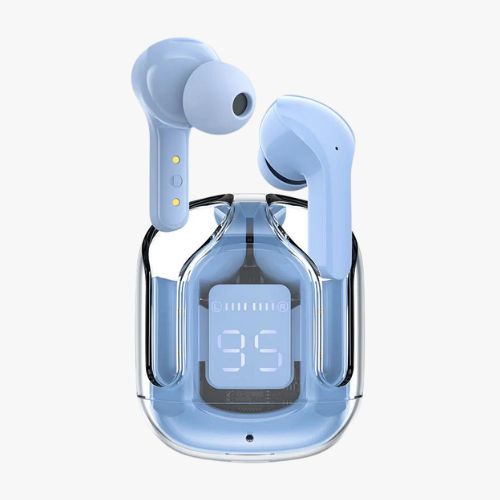 Blue- UltraPods Max 5.3 Truly Transparent Wireless Earbuds