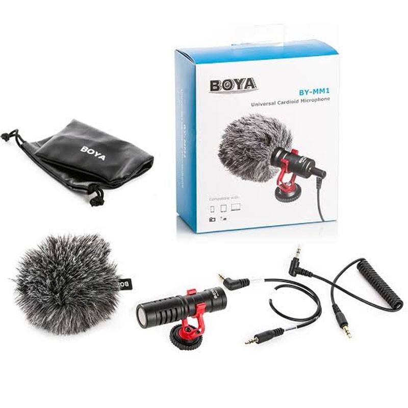 BOYA BY-MM1 MM1 Compact On-Camera Video Microphone - Black