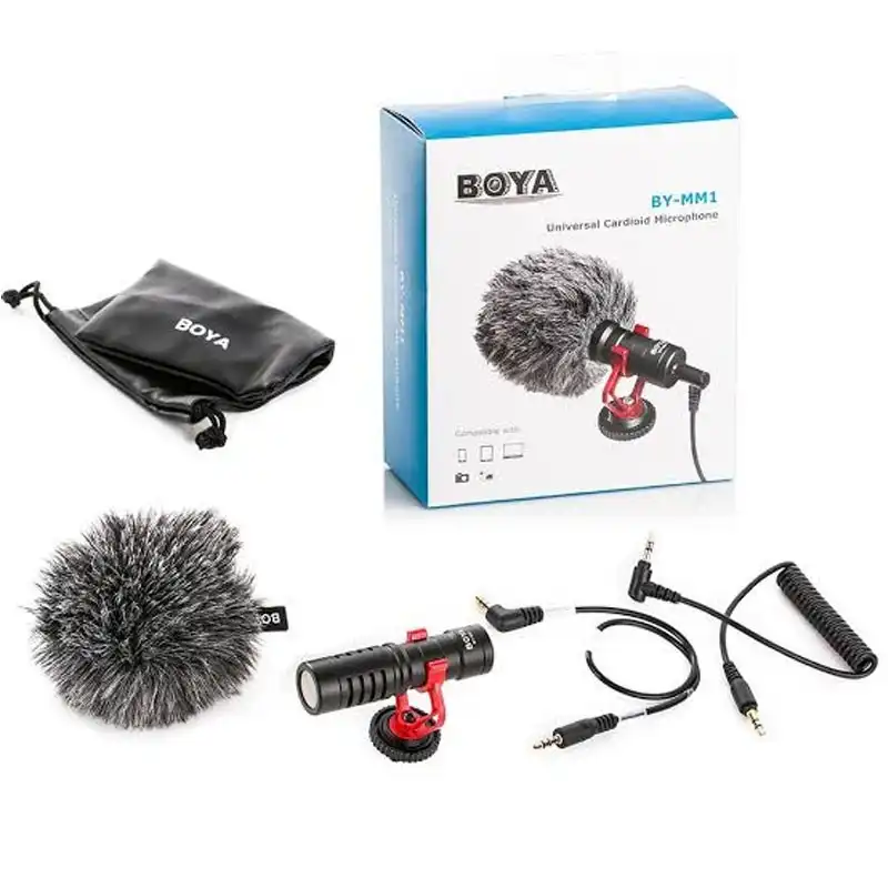 BOYA BY-MM1 MM1 Compact On-Camera Video Microphone - Black